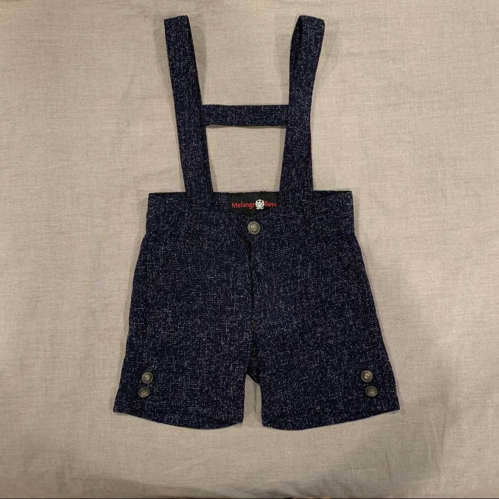 Melange Navy Kids Formal Bottoms